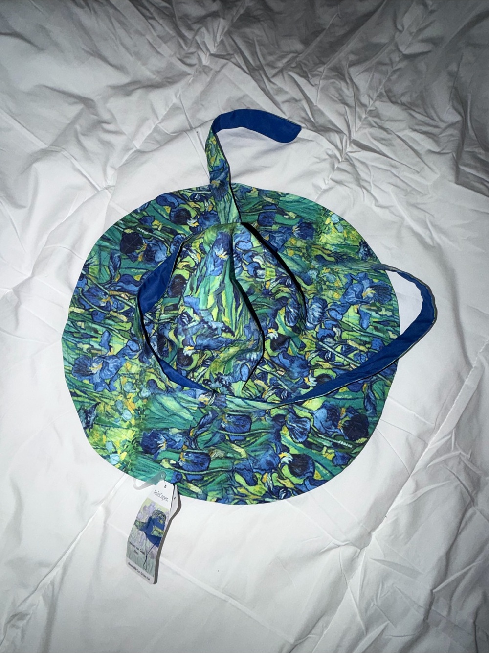 Rain Caper Blue and Green Floral Reversible Sun Visor